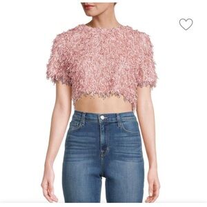 Endless Rose back keyhole fringed Crop Top